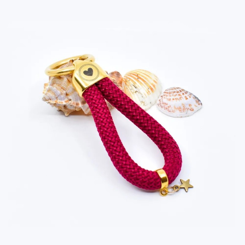 Doré Rouge - Elégant porte-clés style marin