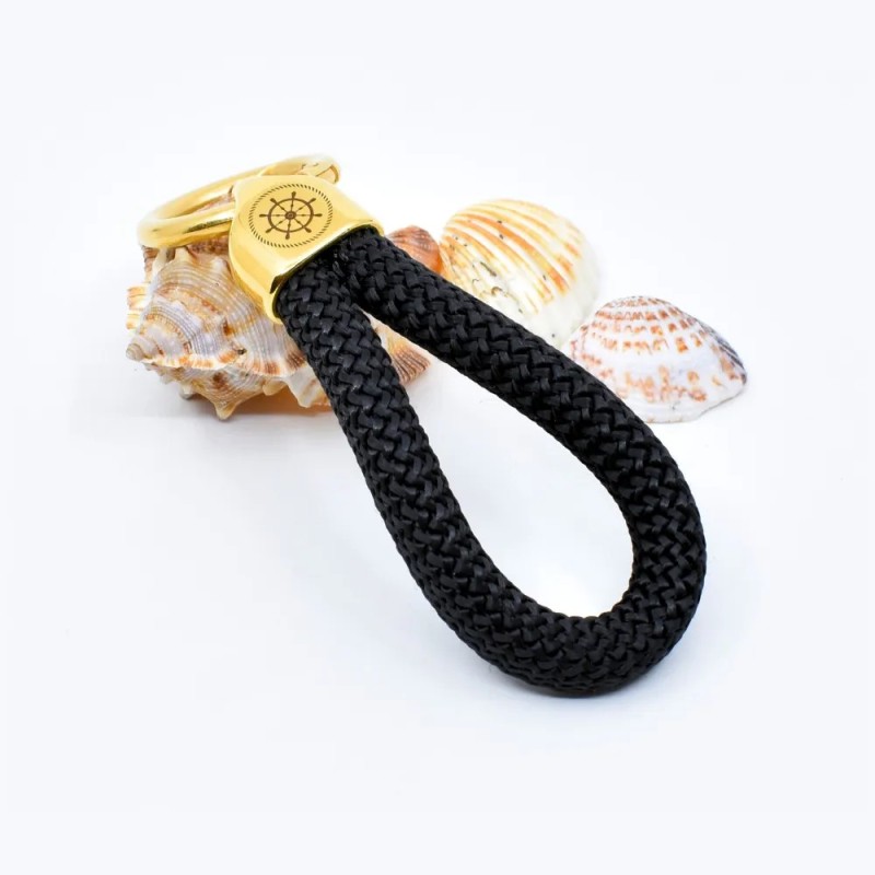 Nero Oro - Elegante Portachiavi in ​​Stile Nautico