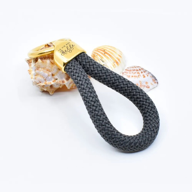 Oro Grigio Scuro - Elegante Portachiavi in ​​Stile Nautico