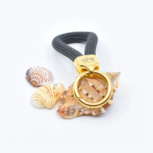 Gold Dunkelgrau – Eleganter Schlüsselanhänger im maritimen Stil