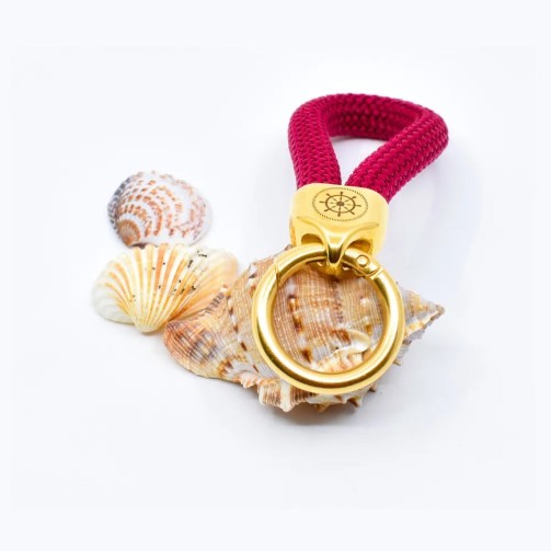 Red - Elegant nautical-style keychain