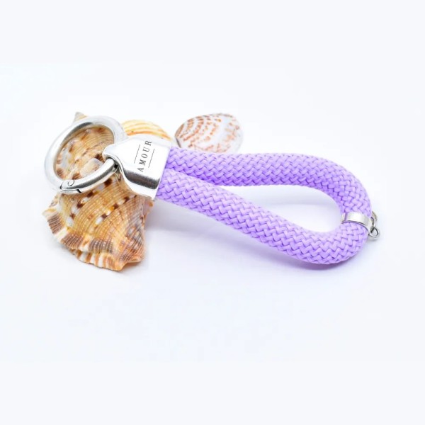 Purple - Nautical Silver Keyring