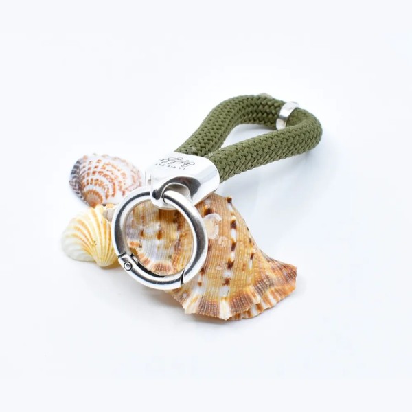 Grün – Maritimer Schlüsselanhänger in Silber