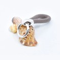 Brown - Nautical Silver Keyring