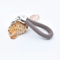 Brown - Nautical Silver Keyring