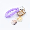 Purple - Nautical Silver Keyring