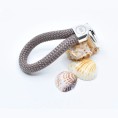 Brown - Nautical Silver Keyring