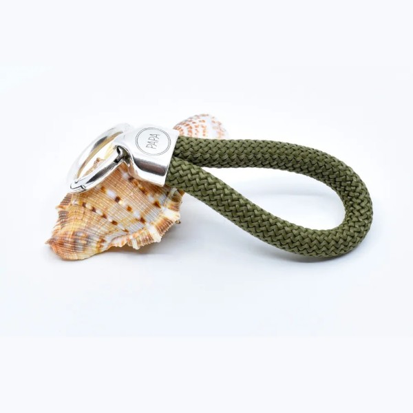 Green - Nautical Silver Keyring
