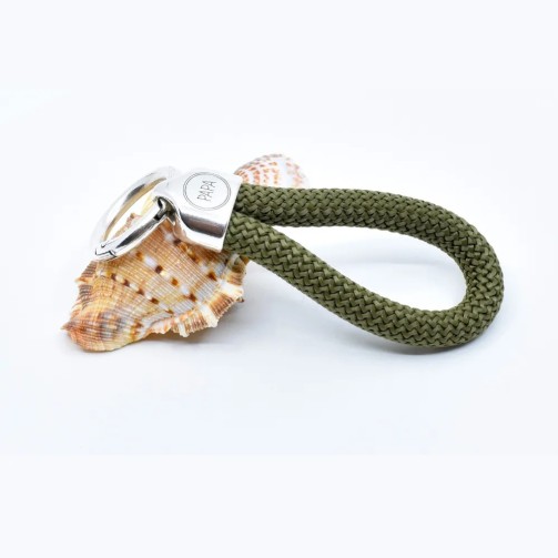Verde - Portachiavi in ​​argento stile nautico