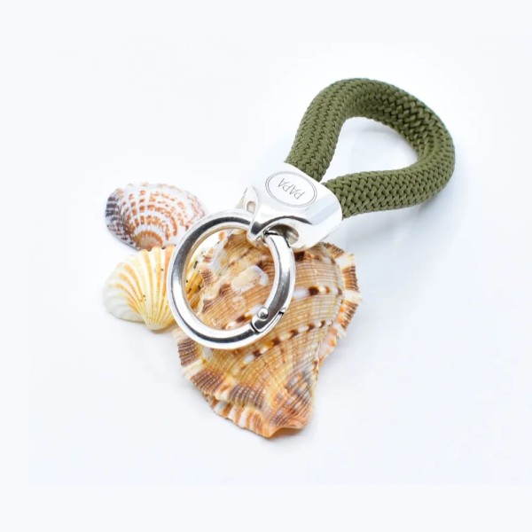 Grün – Maritimer Schlüsselanhänger in Silber
