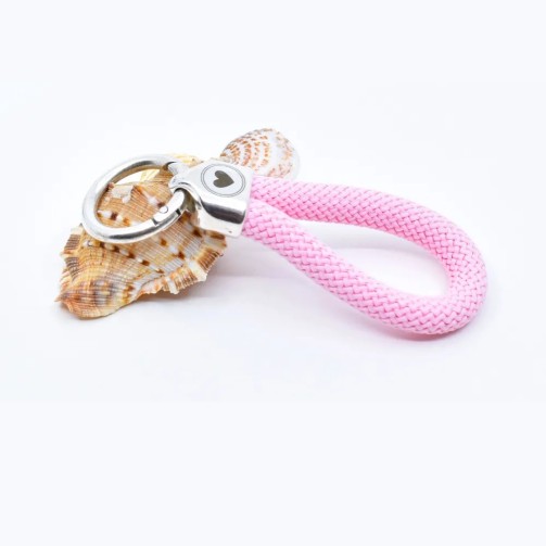 Pink - Nautical Silver Keyring