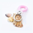 Pink - Nautical Silver Keyring