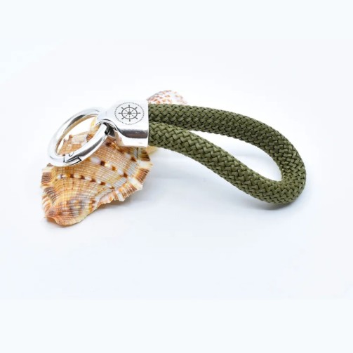 Green - Nautical Silver Keyring