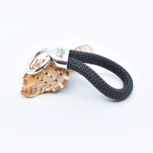 Gray - Nautical Silver Keyring