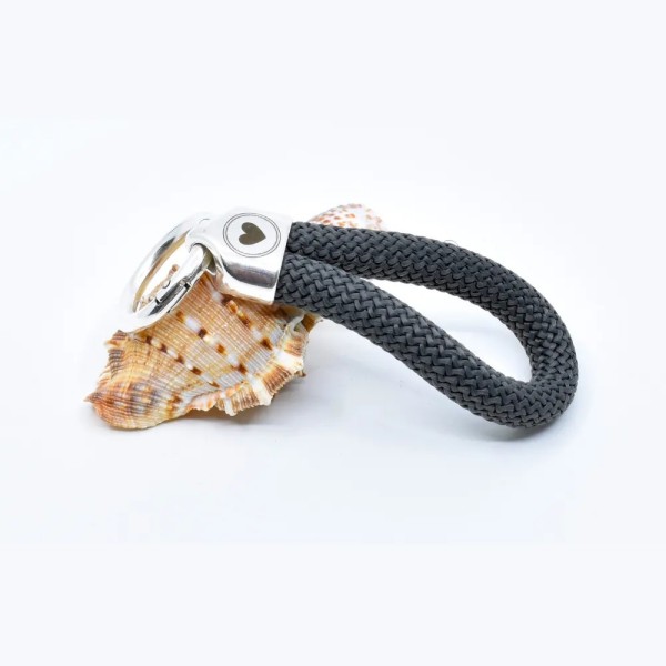 Grigio - Portachiavi in ​​argento stile nautico