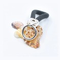 Gray - Nautical Silver Keyring
