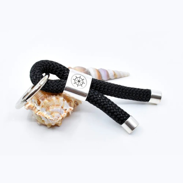 Black - Nautical Keyring