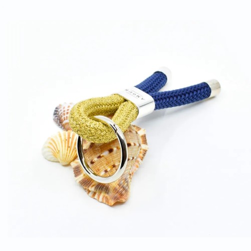 Blau-Gold – Maritimer Schlüsselanhänger