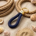 Gold Blue - Elegant Nautical-Style Keyring