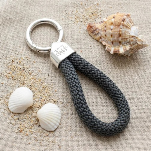Gray - Nautical Silver Keyring