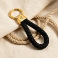 Schwarzgold – Eleganter Schlüsselanhänger im maritimen Stil