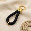 Schwarzgold – Eleganter Schlüsselanhänger im maritimen Stil