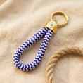 Blu e Bianco - Elegante Portachiavi in ​​Stile Nautico