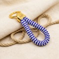 Blue and White - Elegant Nautical-Style Keyring