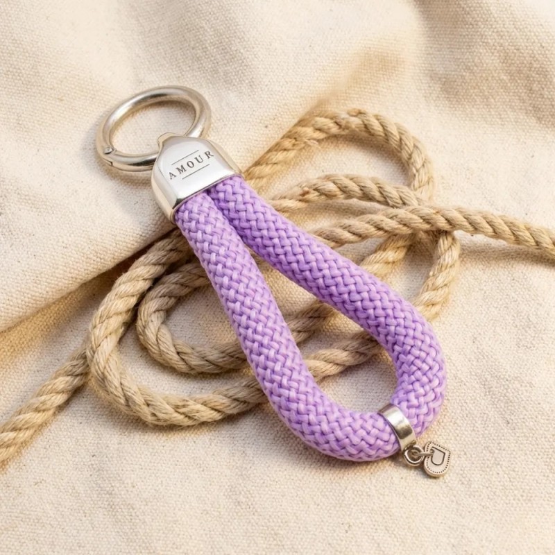Violet - Porte-clés argenté nautique