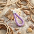 Purple - Nautical Silver Keyring