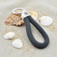 Grey - Nautical Silver Keyring Grey - Nautical Silver Keyring