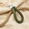 Green - Nautical Silver Keyring