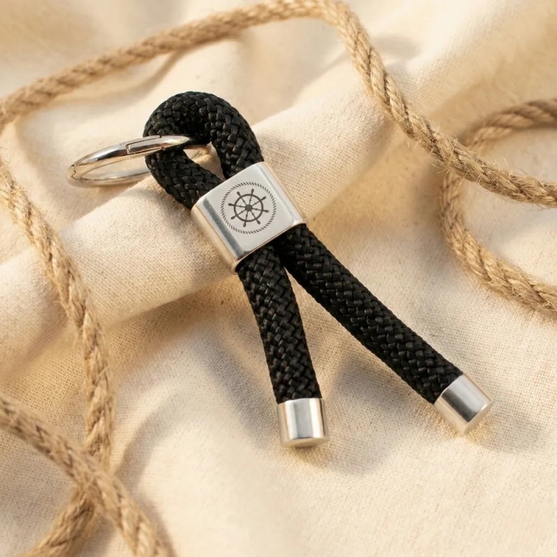 Black - Nautical Keyring