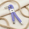 Blue and White - Nautical Keyring