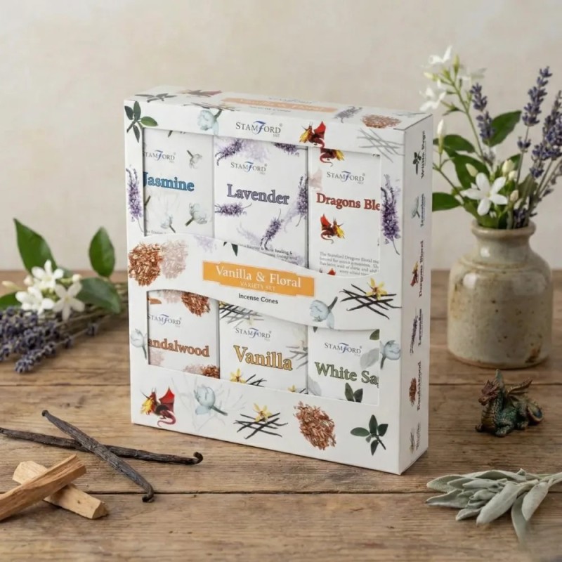 Vanilla and Floral - Backflow Incense Cone Assortment