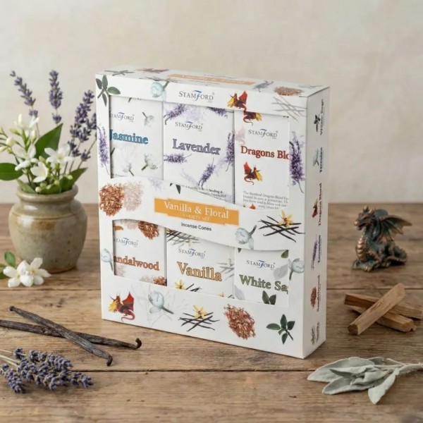 Vanille et Floral - Assortiment cônes d’encens à reflux