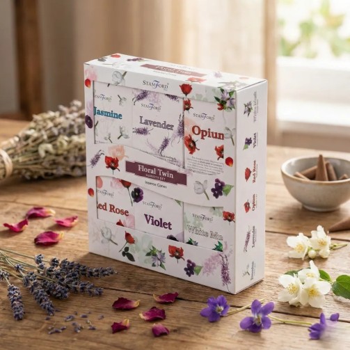 Floral Twin - Assortimento di coni di incenso a riflusso