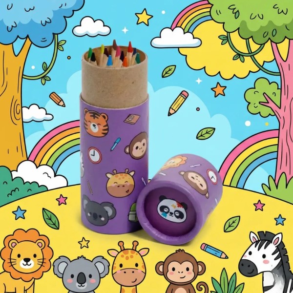 Animaux sauvages - Pot à crayons de couleur