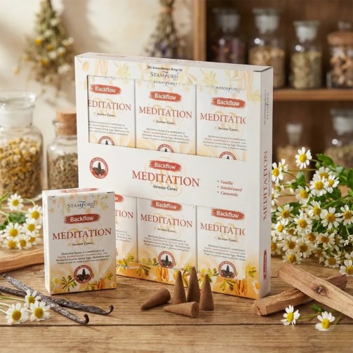 Meditazione - Coni di incenso a riflusso x6