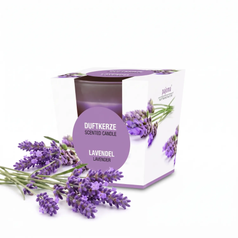 Candela Profumo Lavanda in Vetro Satinato | Gecodart
