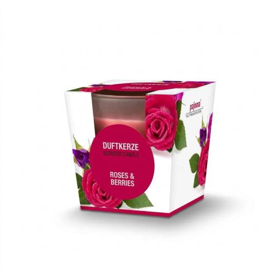 Duftkerze Rose und Rote Beeren