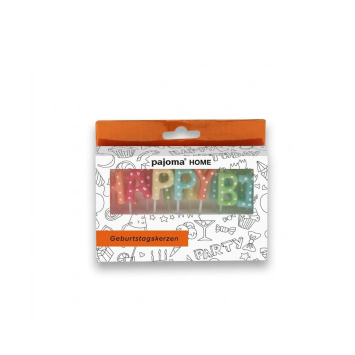 Set di 13 Candeline a Lettera Happy Birthday | Gecodart