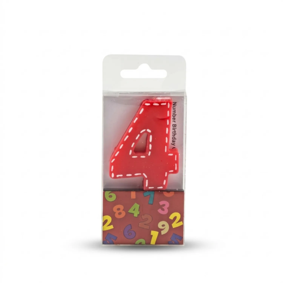 Candela di Compleanno Numero 4