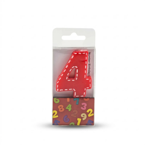 Number 4 Birthday Candle