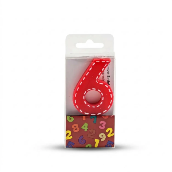 Bougie d'Anniversaire Chiffre 6