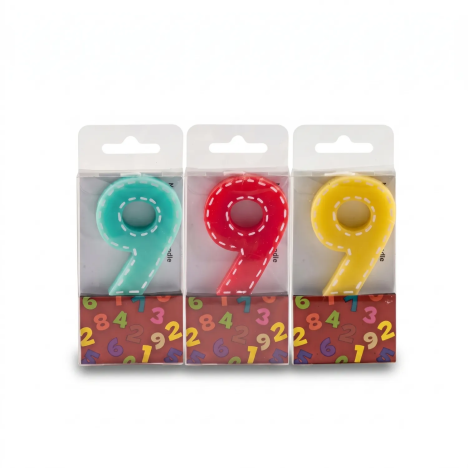 Bougie Anniversaire Chiffre 9 pour vos Fêtes | Gecodart