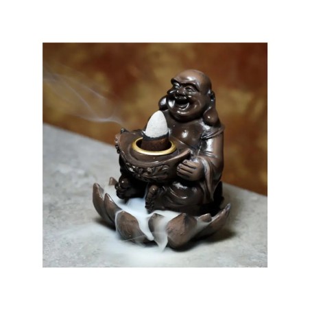 Porte encens à reflux - Bouddha Porte-bonheur - Gecodart