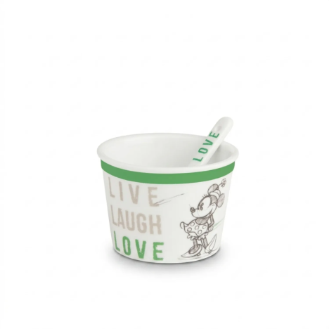 Coupe dessert Minnie vert en porcelaine | Gecodart