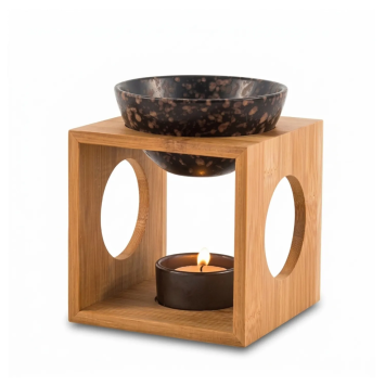 Design Duftlampe aus Bambus und Keramik | Gecodart