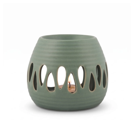Brucia Essenze in Ceramica Verde per Arredo Zen | Gecodart